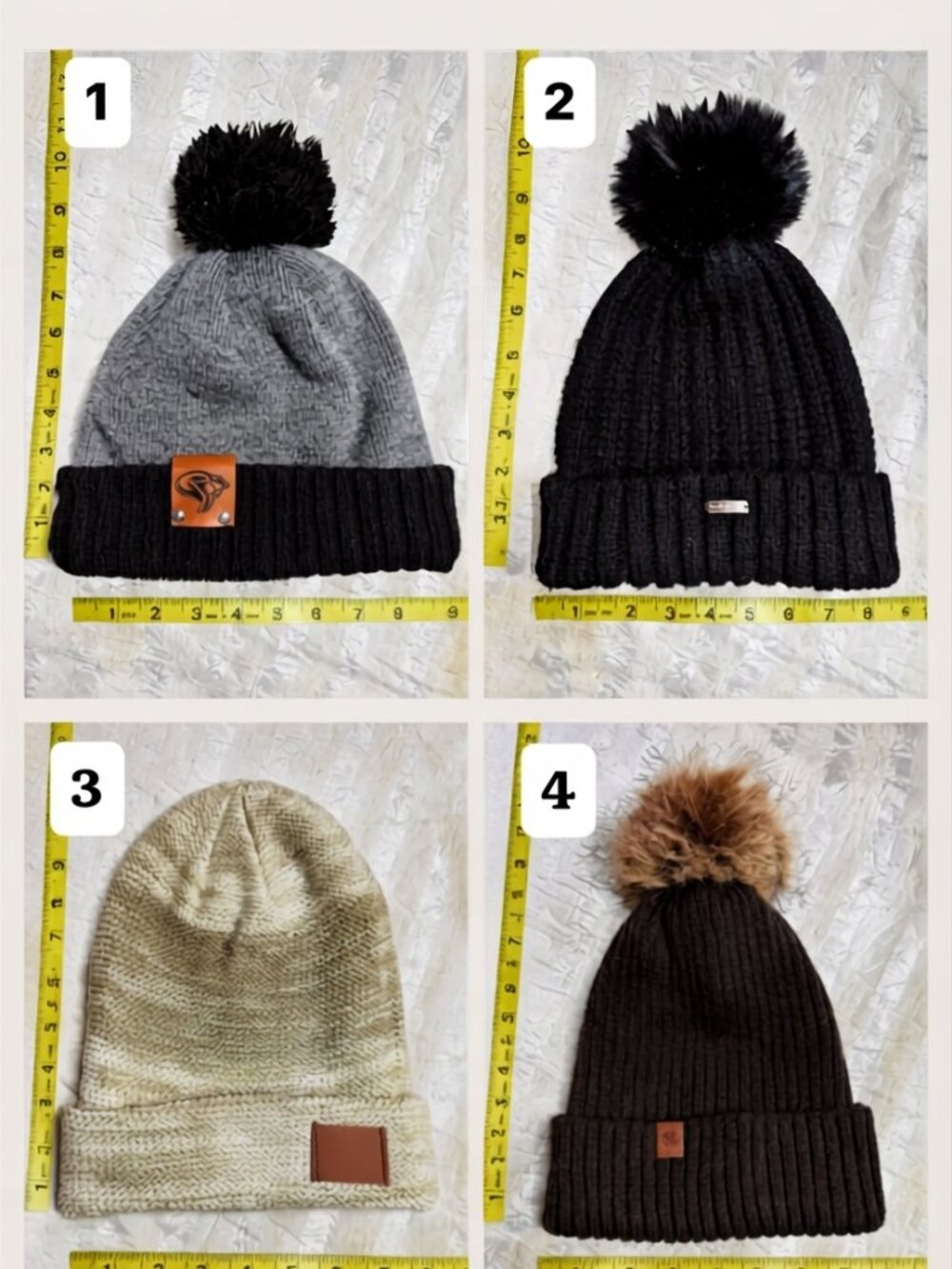 Pick Your Own Lot Women's Winter Beanies Pom Pom Ribbed Knit Lot of 7